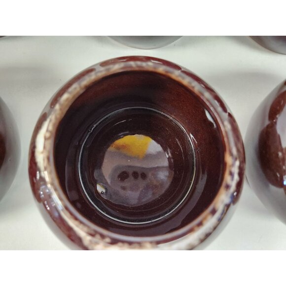 Vintage Nasco Brown Drip Soup bowls set of 6 - Picture 4 of 9
